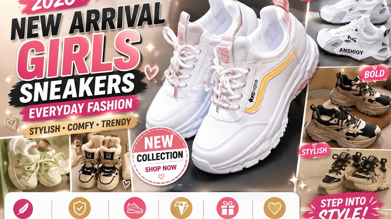 2026 NEW ARRIVAL GIRLS SNEAKERS | EVERYDAY FASHION SHOES