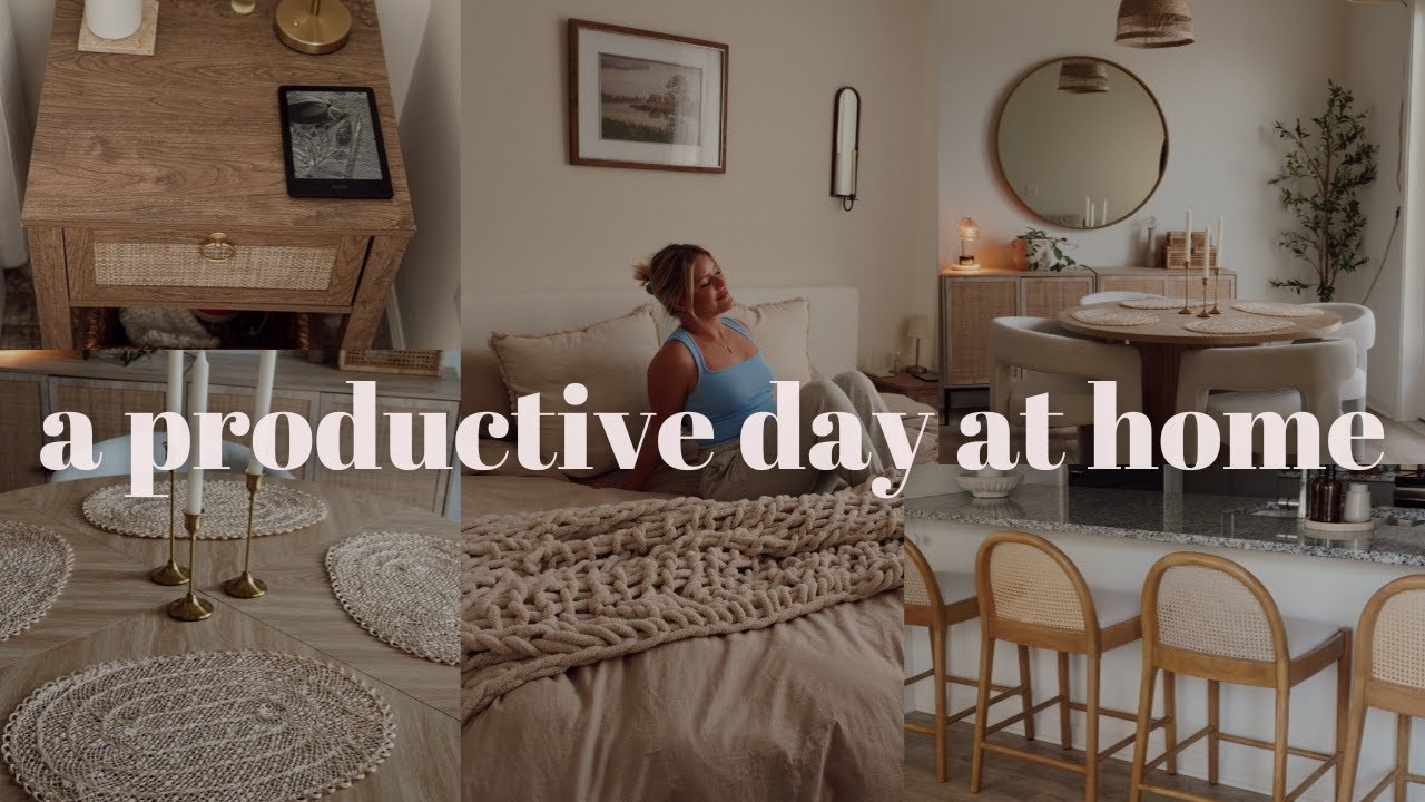 A PRODUCTIVE DAY AT HOME (cleaning, organizing, resetting my home)