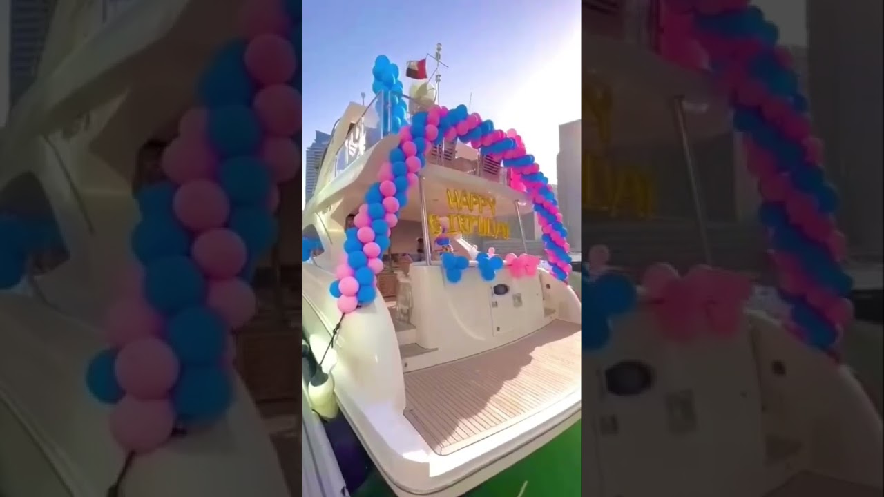 What does a birthday celebration on a yacht in Dubai look like? @tpdyacht