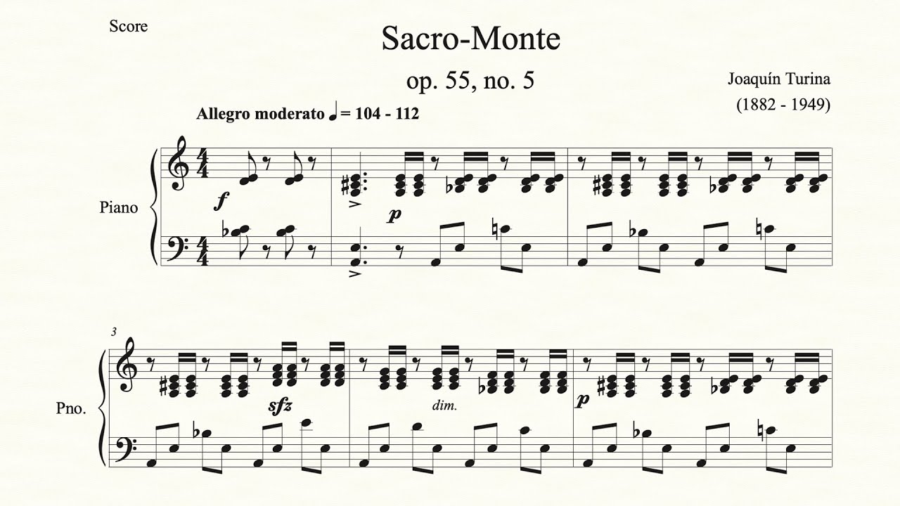 Sacro-Monte (op. 55, no. 5) - Joaquín Turina - Piano Repertoire 9