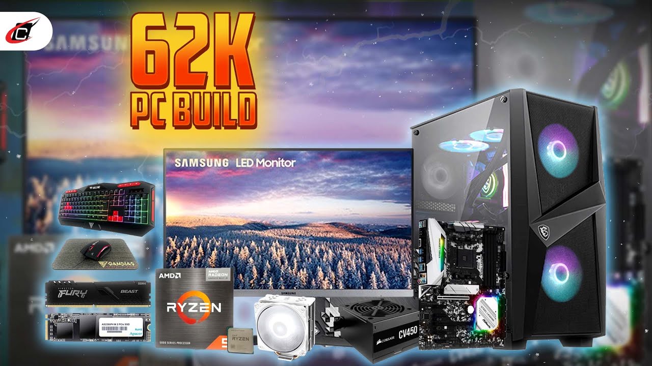 62K Working PC🖥️Build Price in Bangladesh |✒️Design &🎥Editing | AMD Ryzen 5 5600G | Creatus Computer