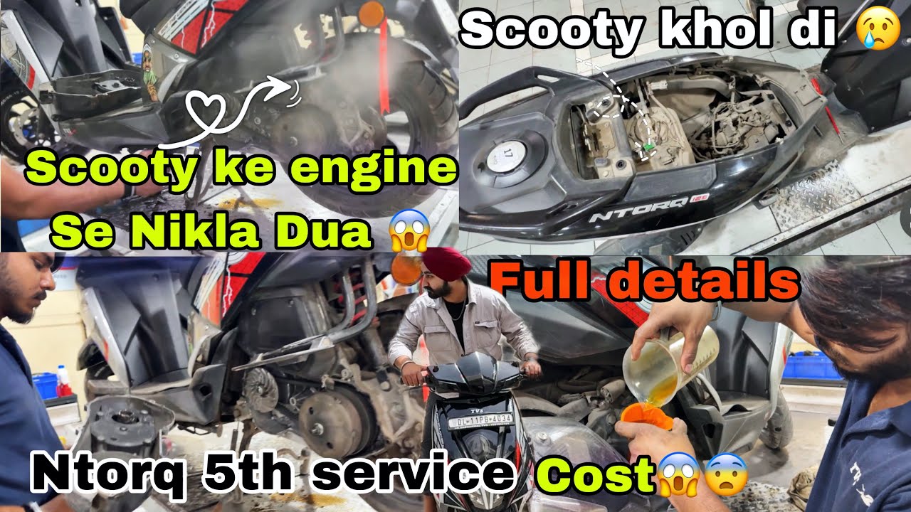 TVS NTORQ 125 | FULL SERVICE AFTER 6800 KM | 5TH SERVICE STEP BY STEP | All in one Manmeet Singh