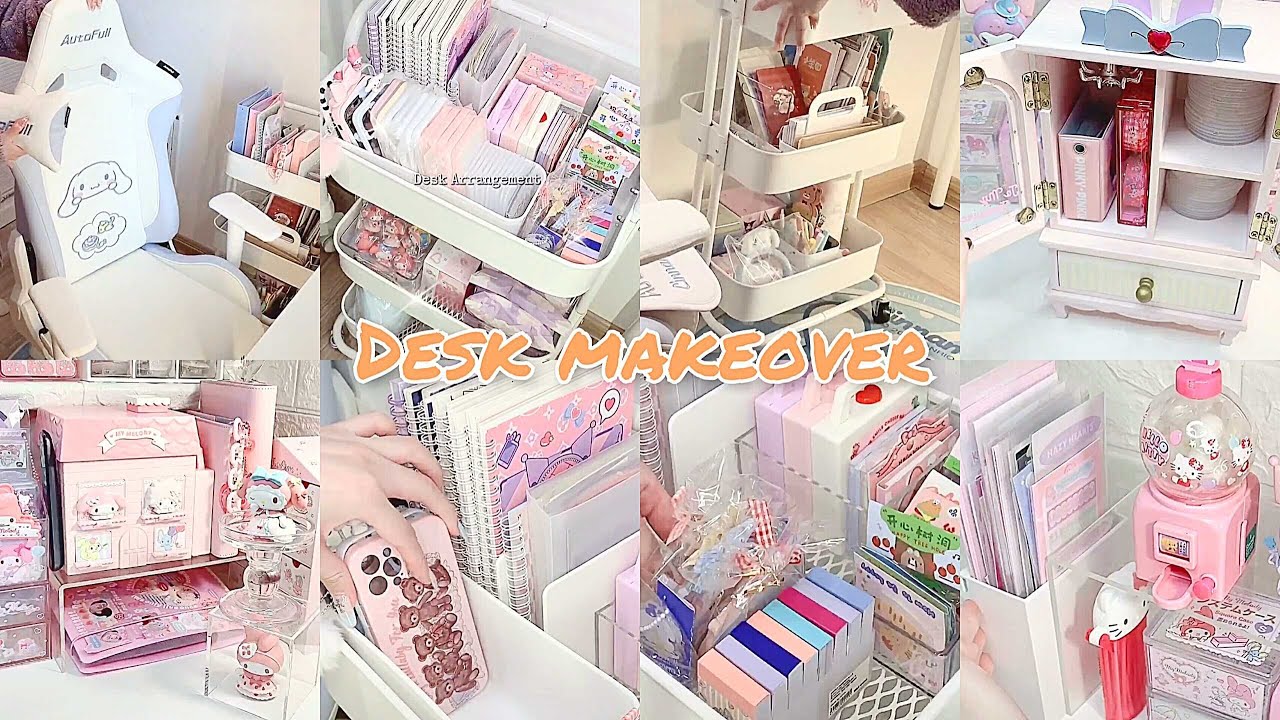 《Desk Makeover》Dọn Dẹp & Sắp Xếp Lại Bàn Trang Trí/Học Tập || Desk Setup Makeover