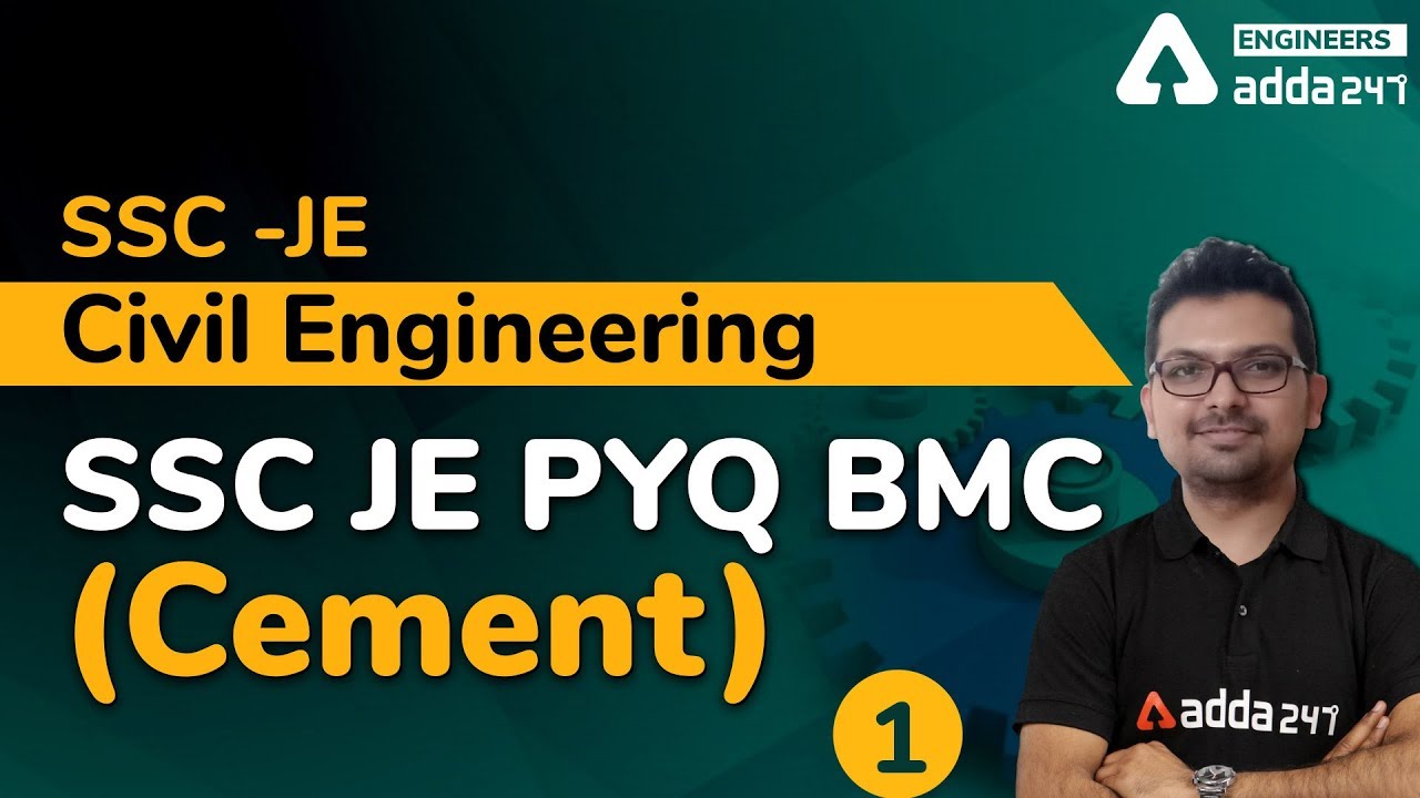 BMC Cement - 1 |  Previous Year Questions | Civil Engineering | SSC JE 2020
