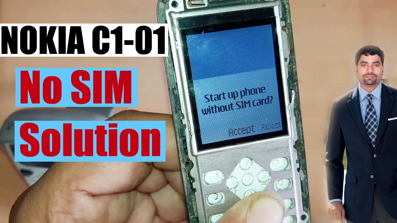 NOKIA C1-01 No SIM/Insert SIM Solution 100% OK - NOKIA C1-01 SIM IC Jumper!
