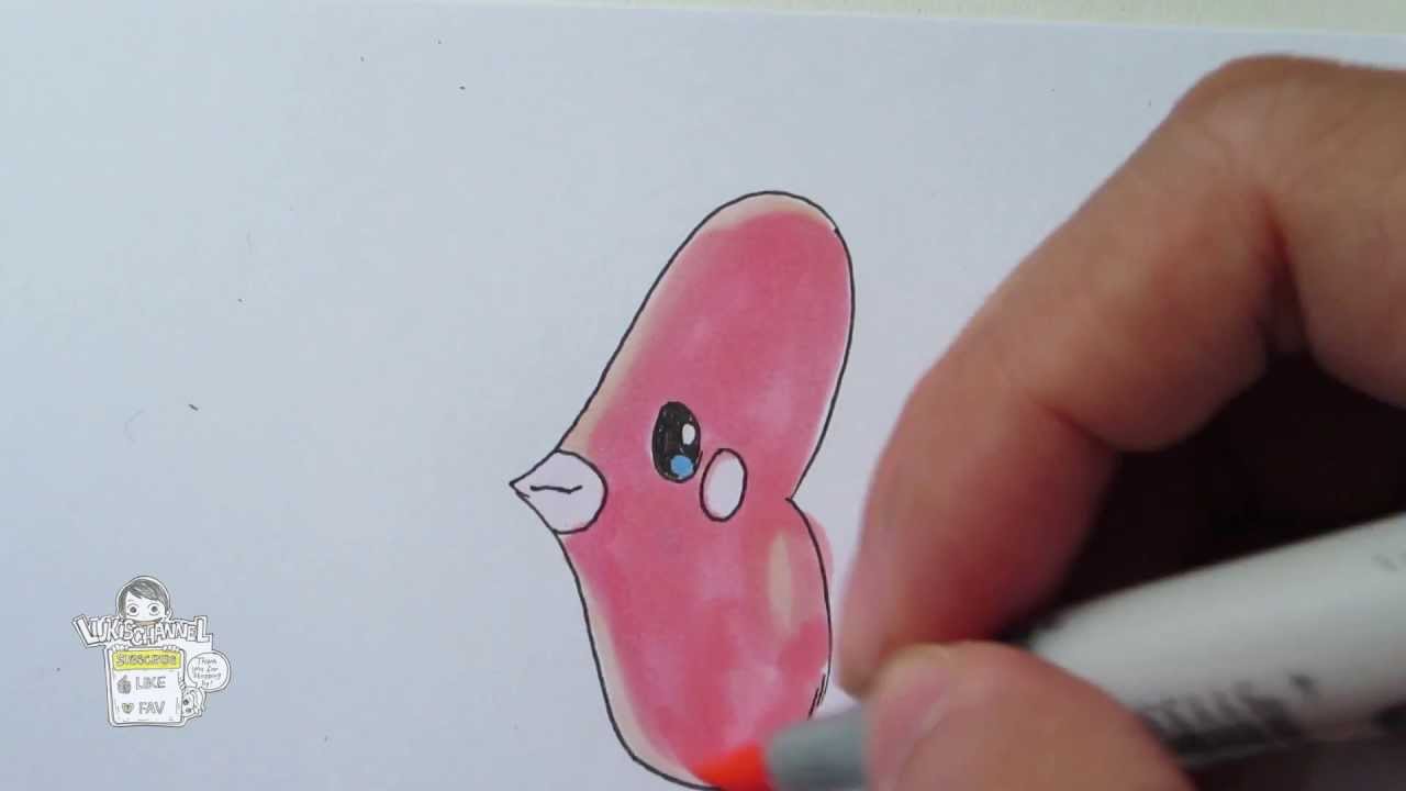 How to draw Pokemon: No. 270 Luvdisc