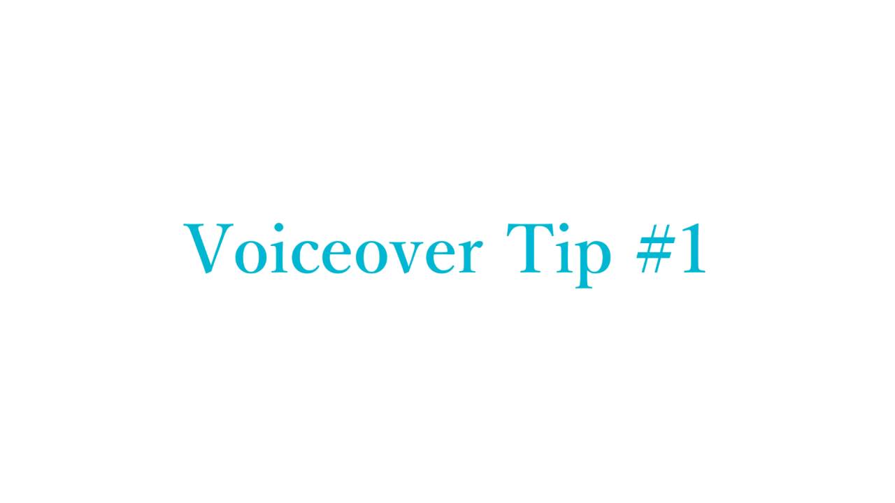 Voice Over Tip #01 : Slating
