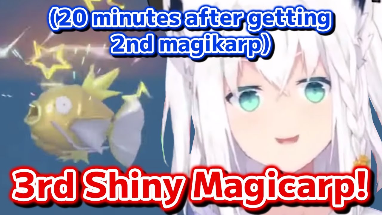 Fubuki gets 3rd Shiny Magikarip just 20 minutes after getting 2nd Magikarp【Hololive】