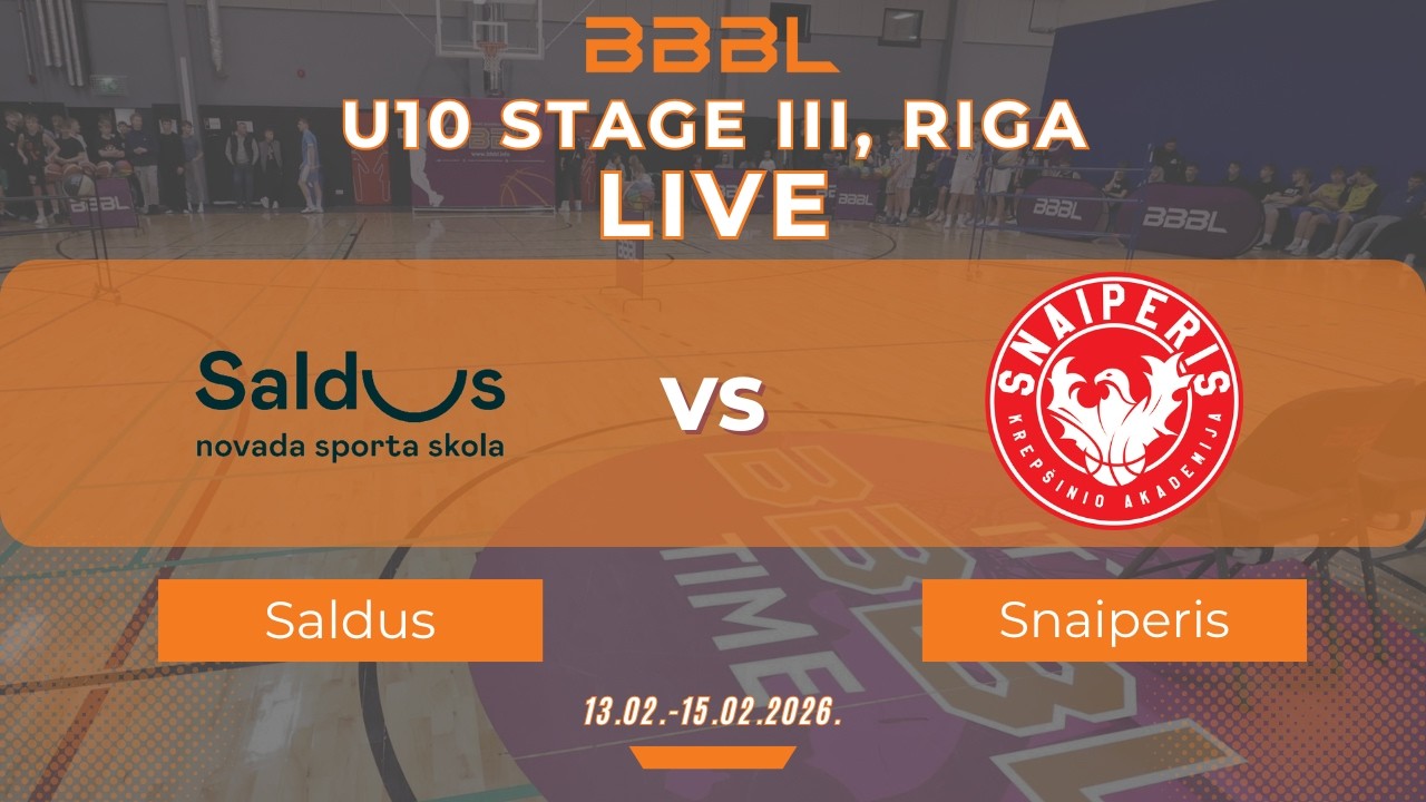 Saldus Sporta skola 2016 vs KA Snaiperis 2016 | BBBL U10 | Stage III