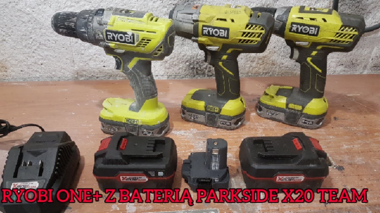 Ryobi One + adapter na Parkside X20 team