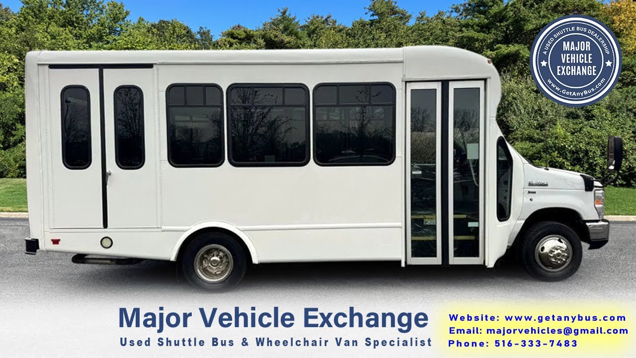 2014 Ford E-350 Non-CDL Wheelchair Accessible Shuttle Bus w/ 17K Miles @ WWW.GETANYBUS.COM