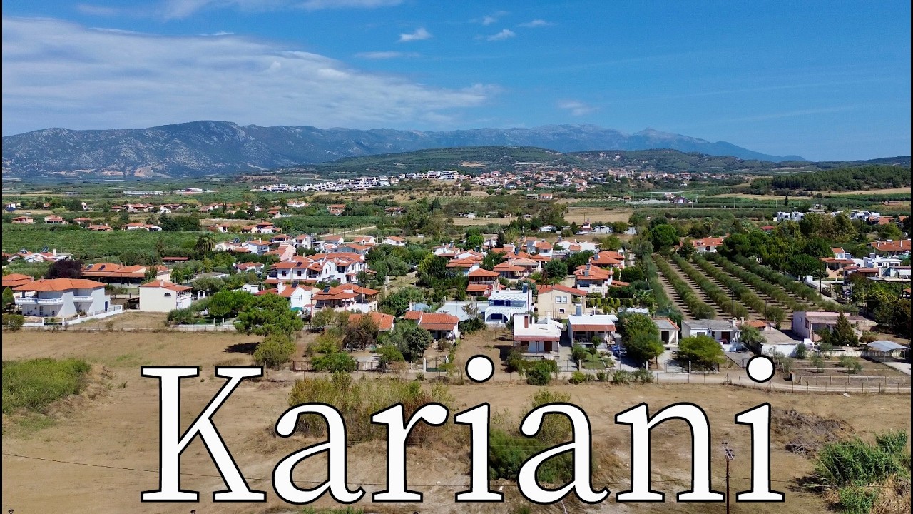 Kariani, Kavala, Greece - by drone [4K]. #pangaion