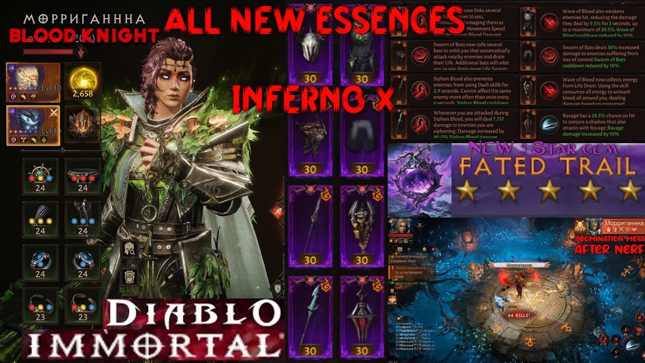 BK NEW build with All NEW Inferno X essences |NEW 5 star gem| Abomination meta after nerf | Diablo I