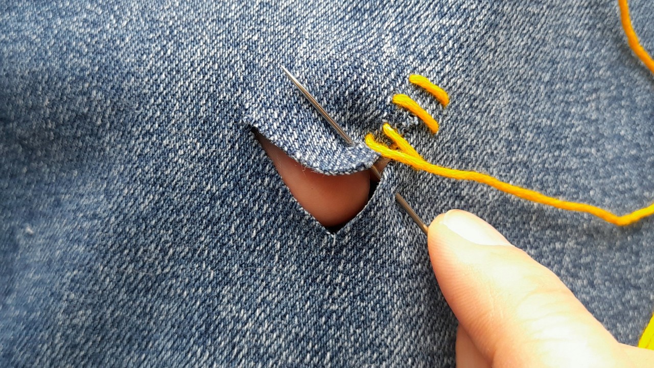 💥 The Magic Stitch That Saves Jeans Holes — Learn It Once, Use Forever