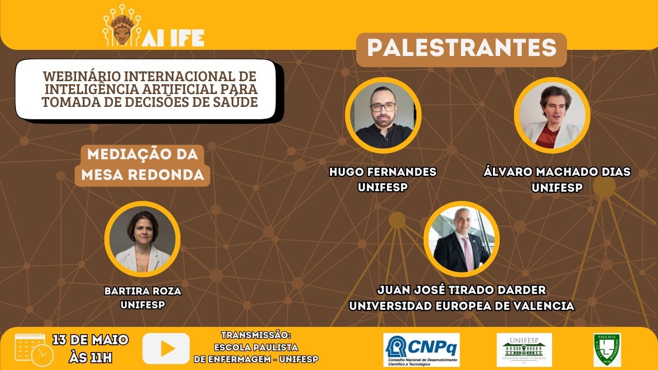 WEBINÁRIO INTERNACIONAL DE INTELIGÊNCIA ARTIFICIAL PARA TOMADA DE DECISÕES DE SAÚDE - PARTE 1