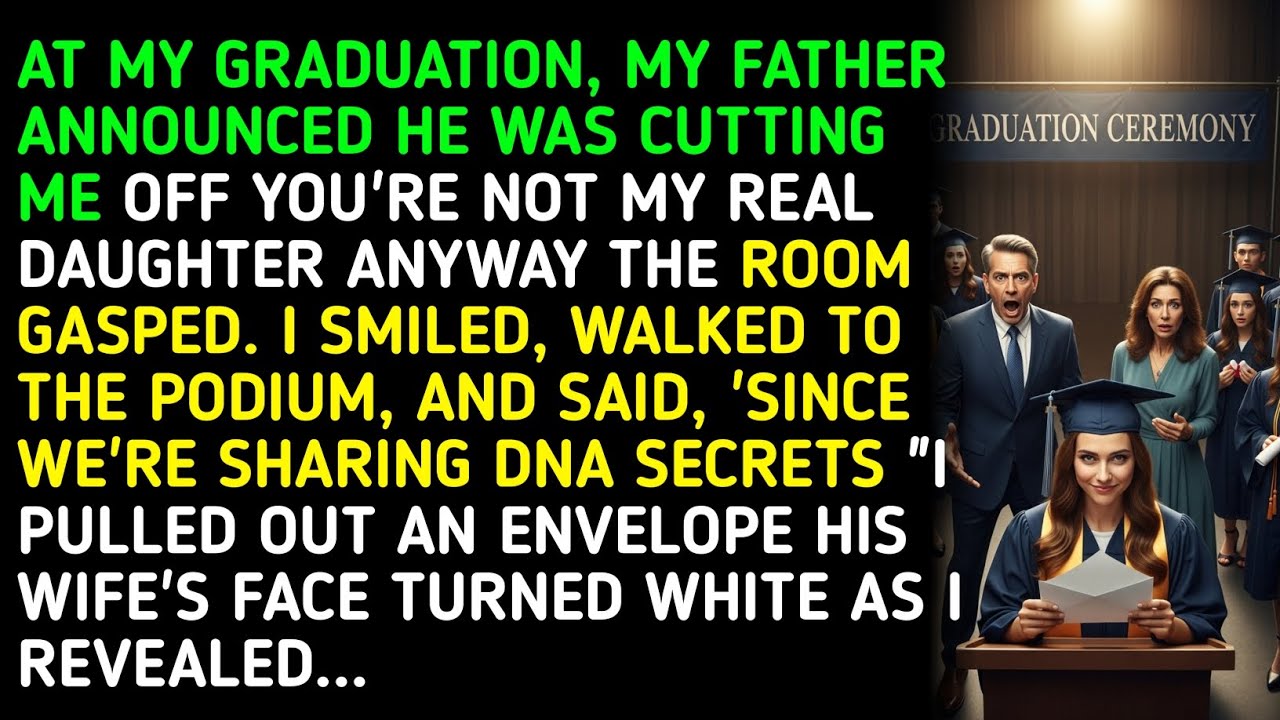 AT MY GRADUATION, MY FATHER ANNOUNCED HE WAS CUTTING ME OFF YOU'RE NOT MY REAL DAUGHTER.... 