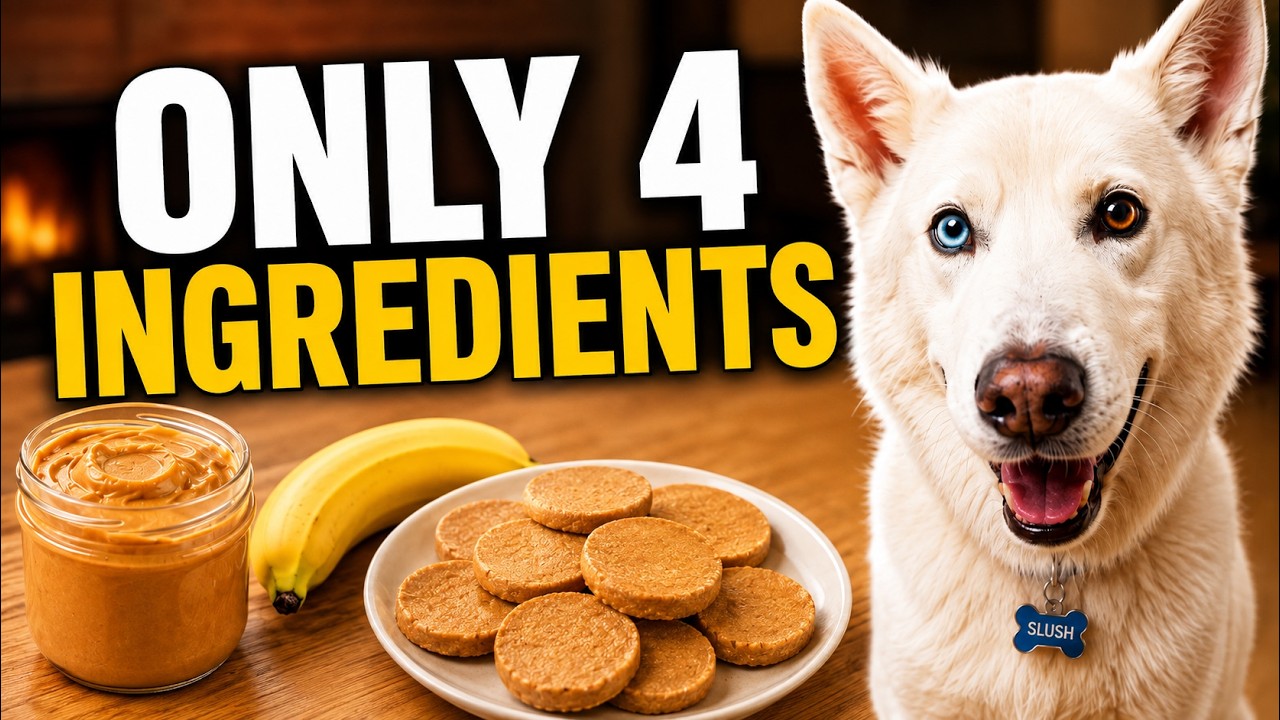 How to Make Easy Healthy Dog Treats! | 🍌Banana Peanut Butter Treat Recipe Guide