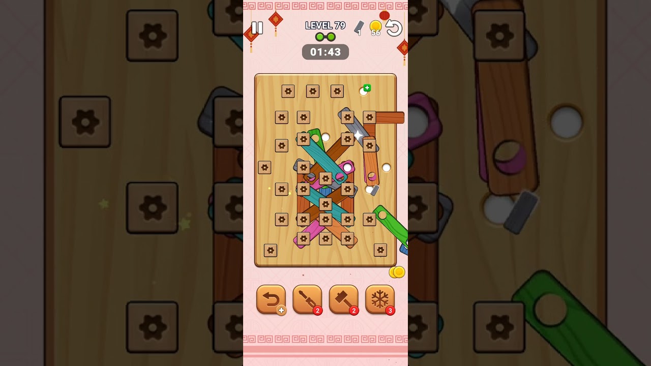 Wood Nuts & Bolt: Screw Puzzle Level 79