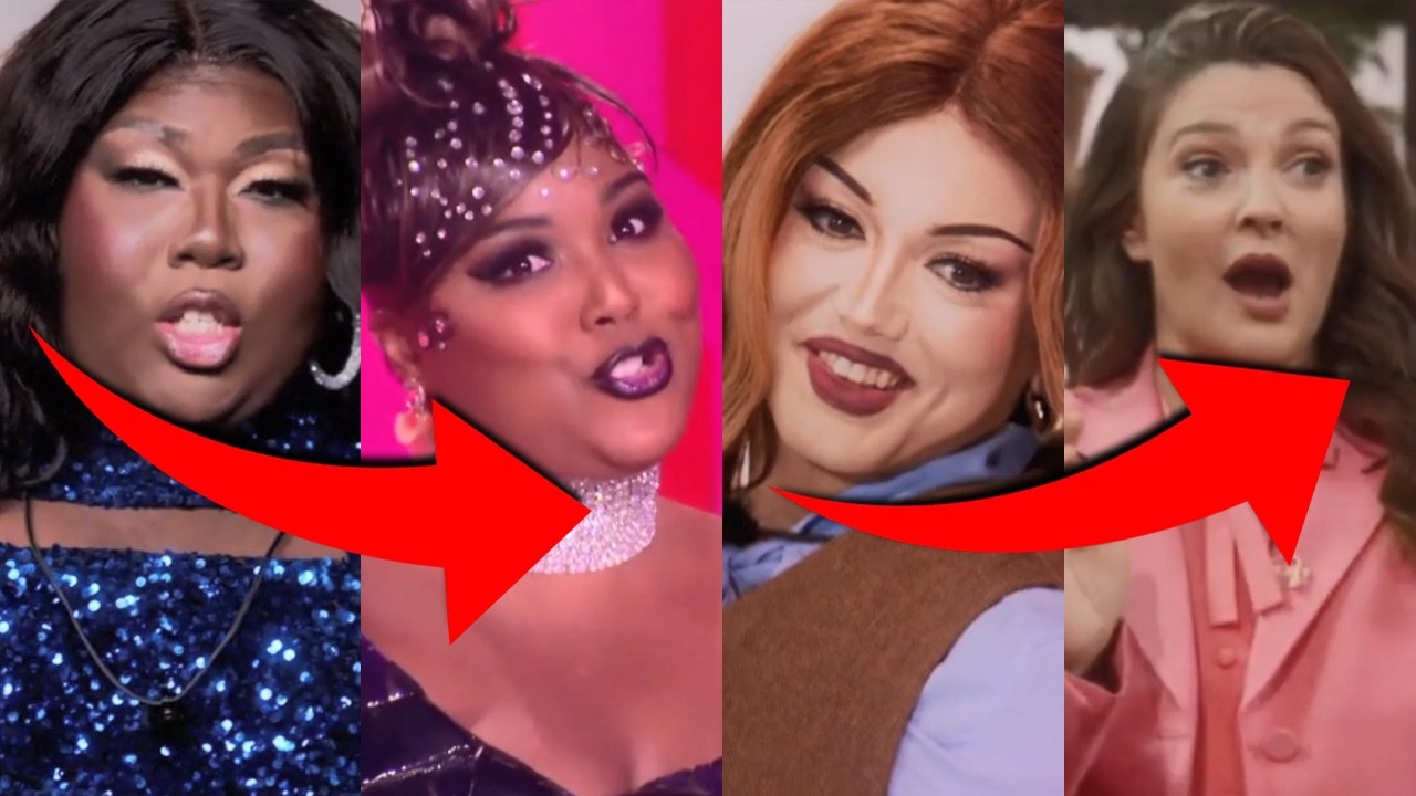 Drag Race S18 Snatch Game - Queens vs Real Life People