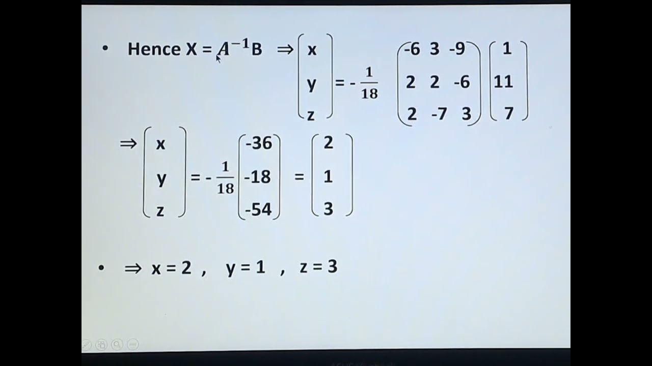 Important example on LINEAR EQUATION #Class --22#Determinant--49