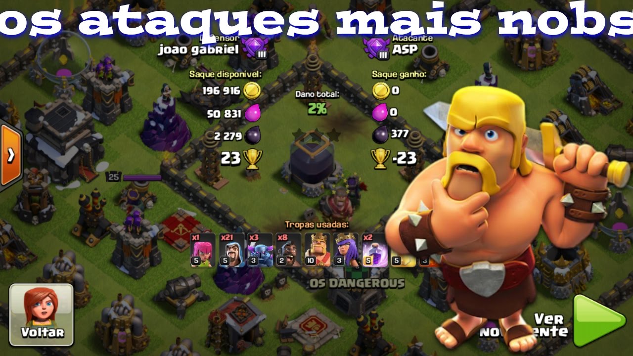 Clash of clans, Os ataques mais nobs te todos os tempos