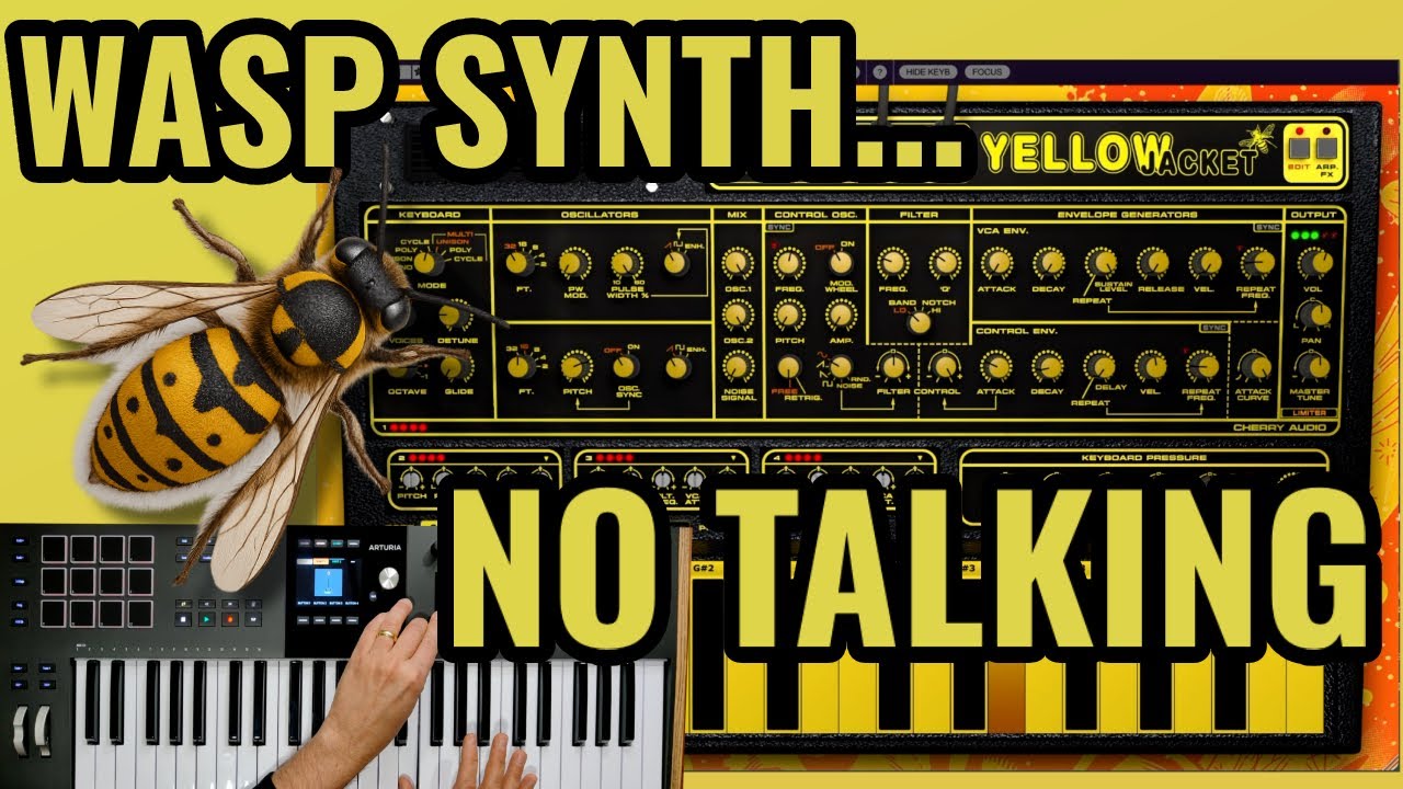 Yelllow Jacket Cherry Audio WASP Synth NO TALKING SOUNDS DEMO