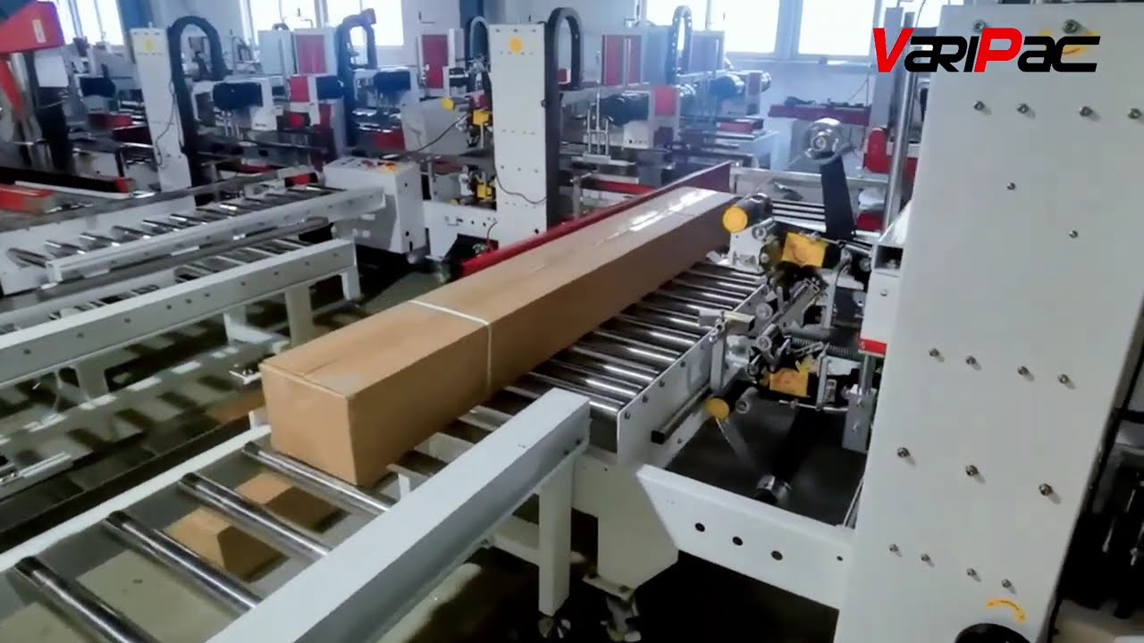 Long Size Carton Sealer + Strapping Machine 1080P