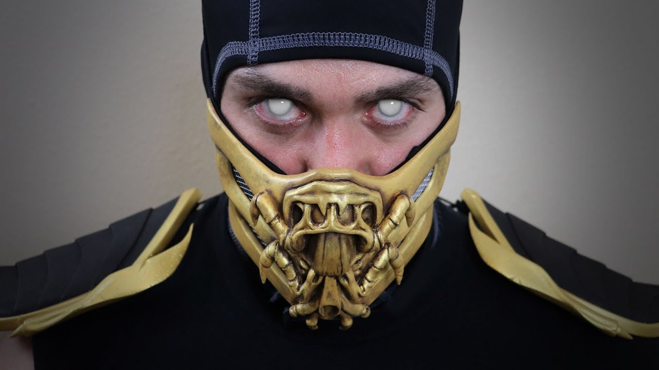 Mortal Kombat Scorpion Homemade Mask