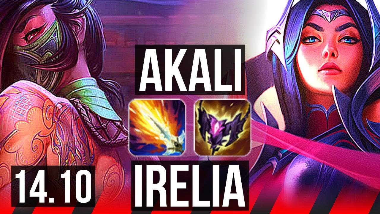 AKALI vs IRELIA (TOP) | 11/0/0, Legendary, 1600+ games | EUW Master | 14.10