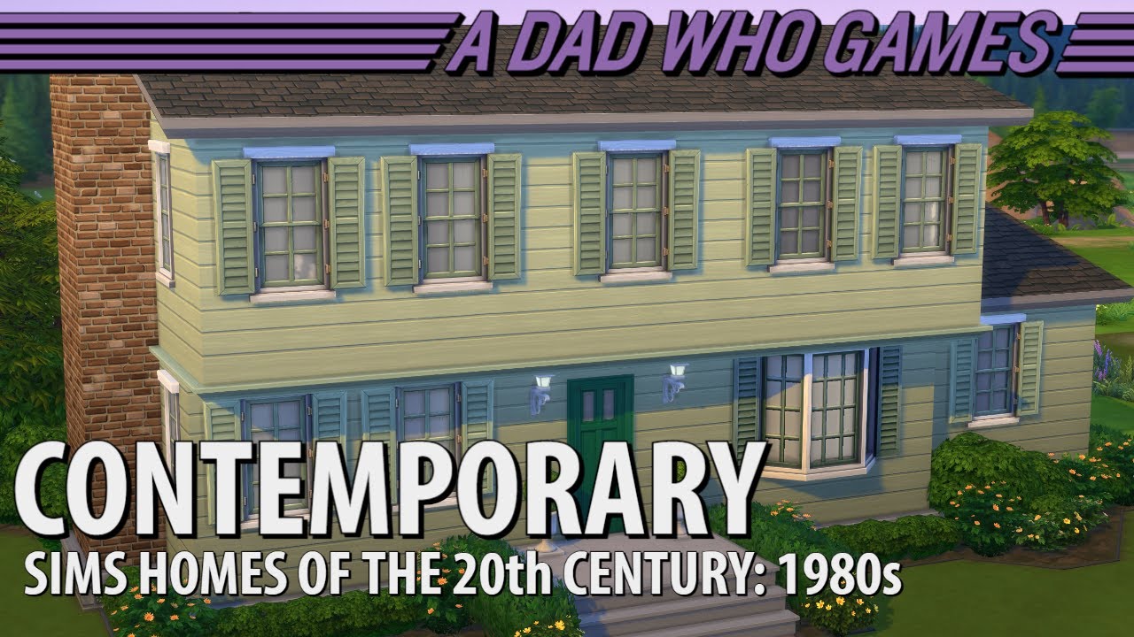 Sims 4 1980s Contemporary - Sims Homes of the 20th Century - Speed Build / NoCC