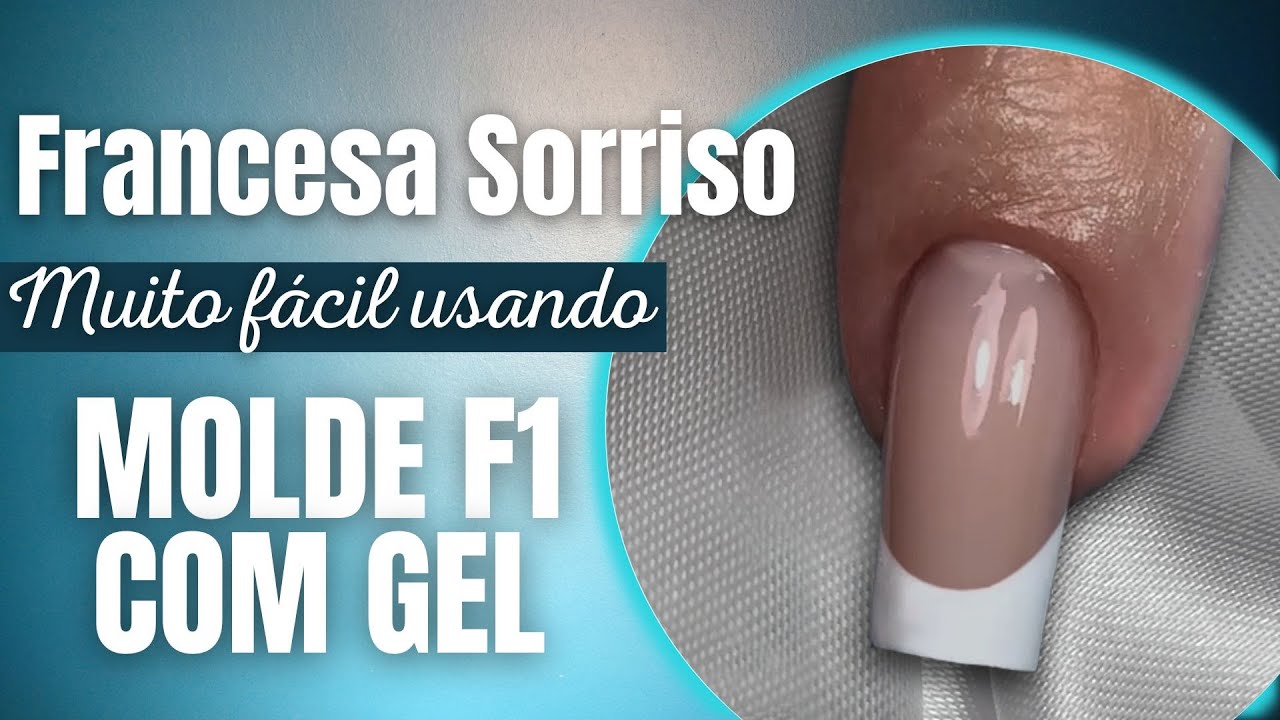 Francesa sorriso feita com molde f1 dual form / Nail designer iniciante