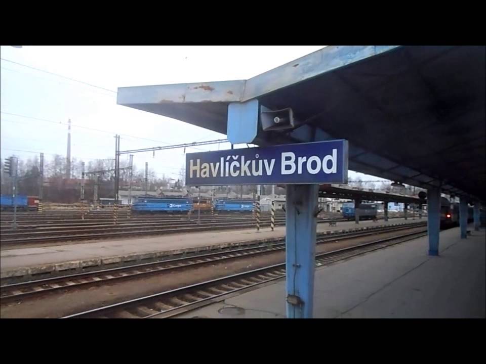 Příjezd do Havlíčkova Brodu vlaky R 675 a R 678 + hlášení