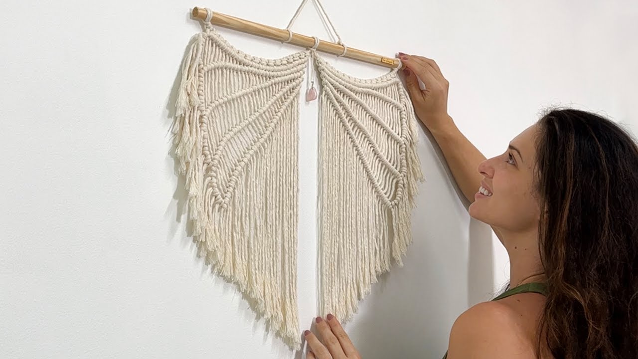 Painel de Macramê Asas de Anjo por Fer Campelo