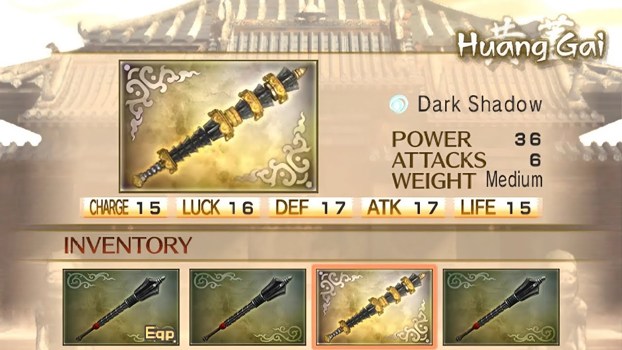 Cara Mendapatkan Senjata ke 4 Huang Gai Dynasty Warriors 5