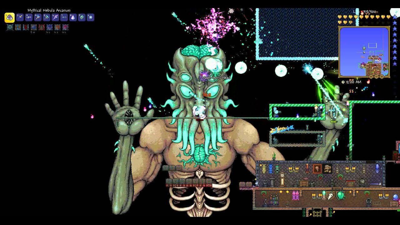 【terraria】 Nebula Arcanum beat lunar lord 