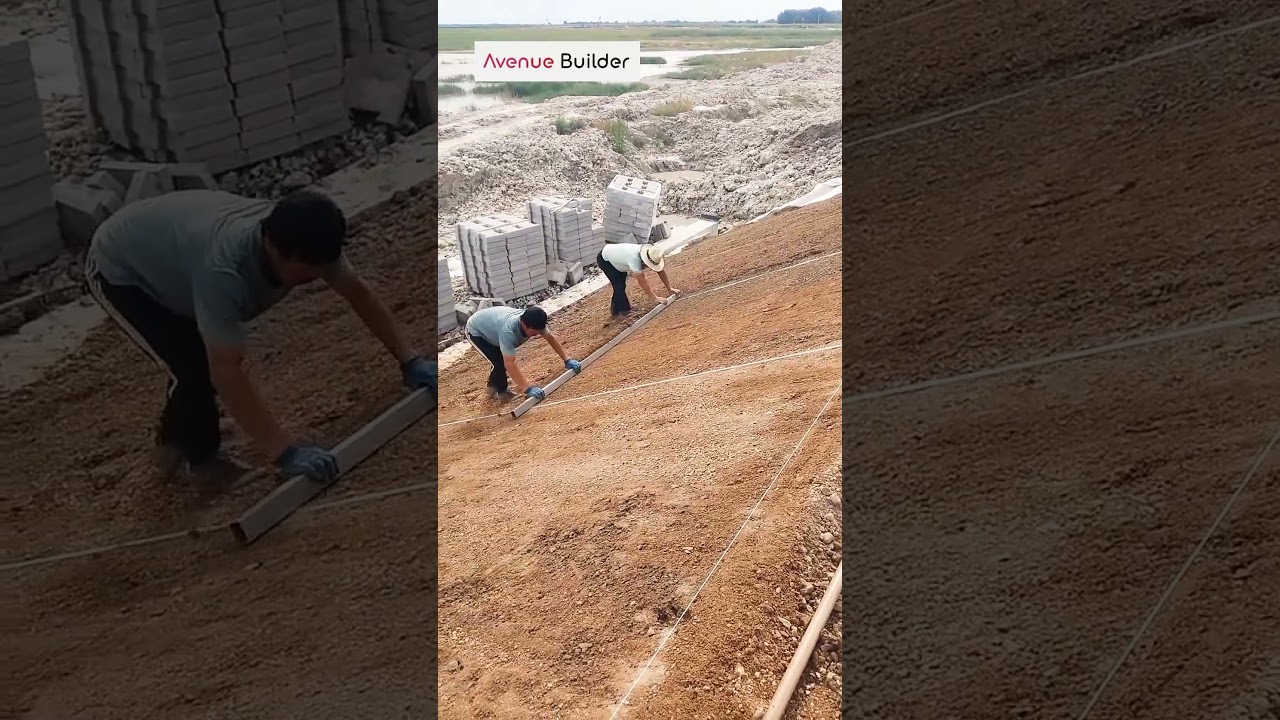 The process of dam construction- Good tools and machinery make work easy