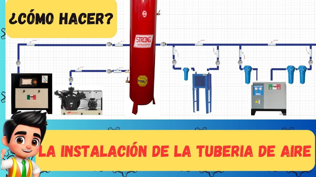 ¿Cómo comenzar a instalar la tubería de aire?