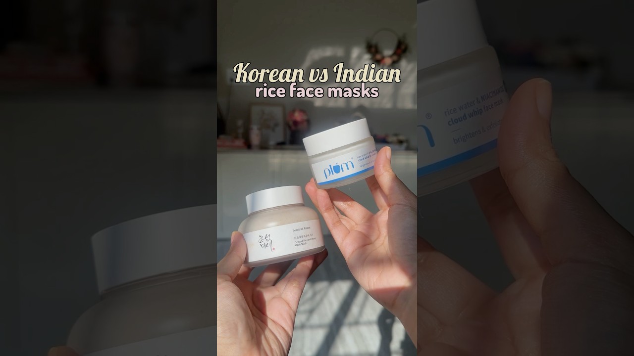 Korean rice mask vs Indian rice mask #skincare #shorts