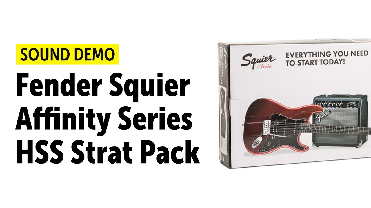 Fender Squier Affinity Series HSS Strat Pack Sound Demo (no talking)