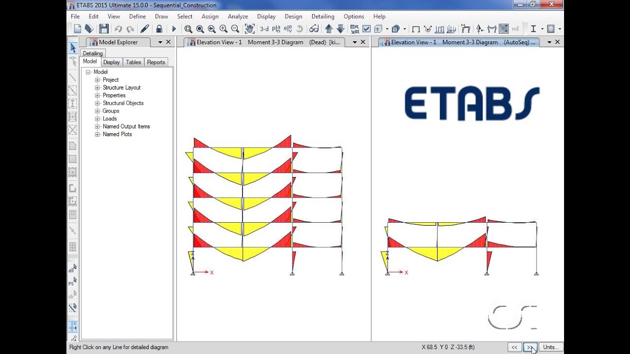 ETABS - 17 Sequential Construction: Watch & Learn