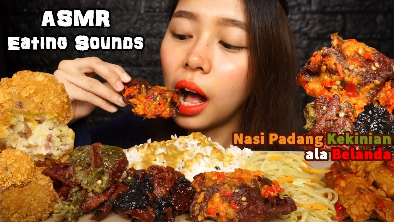 ASMR (Bukan) NASI PADANG (Biasa) Ala Belanda (Indonesian Food) | Eating Sounds | No Talking