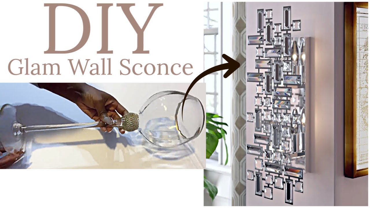 MEGA DIY GLASS WALL DECOR! DIY INBUILT CRYSTAL WALL SCONCES To Tryout !
