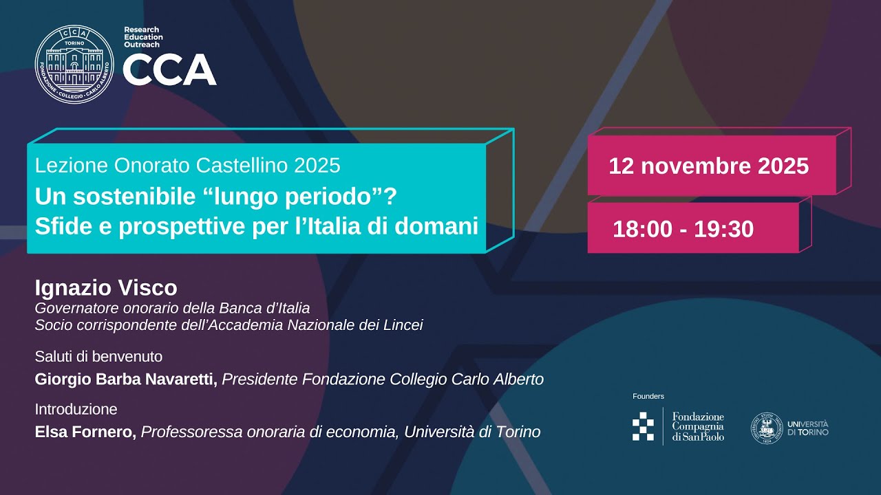 Lezione Onorato Castellino 2025: Ignazio Visco