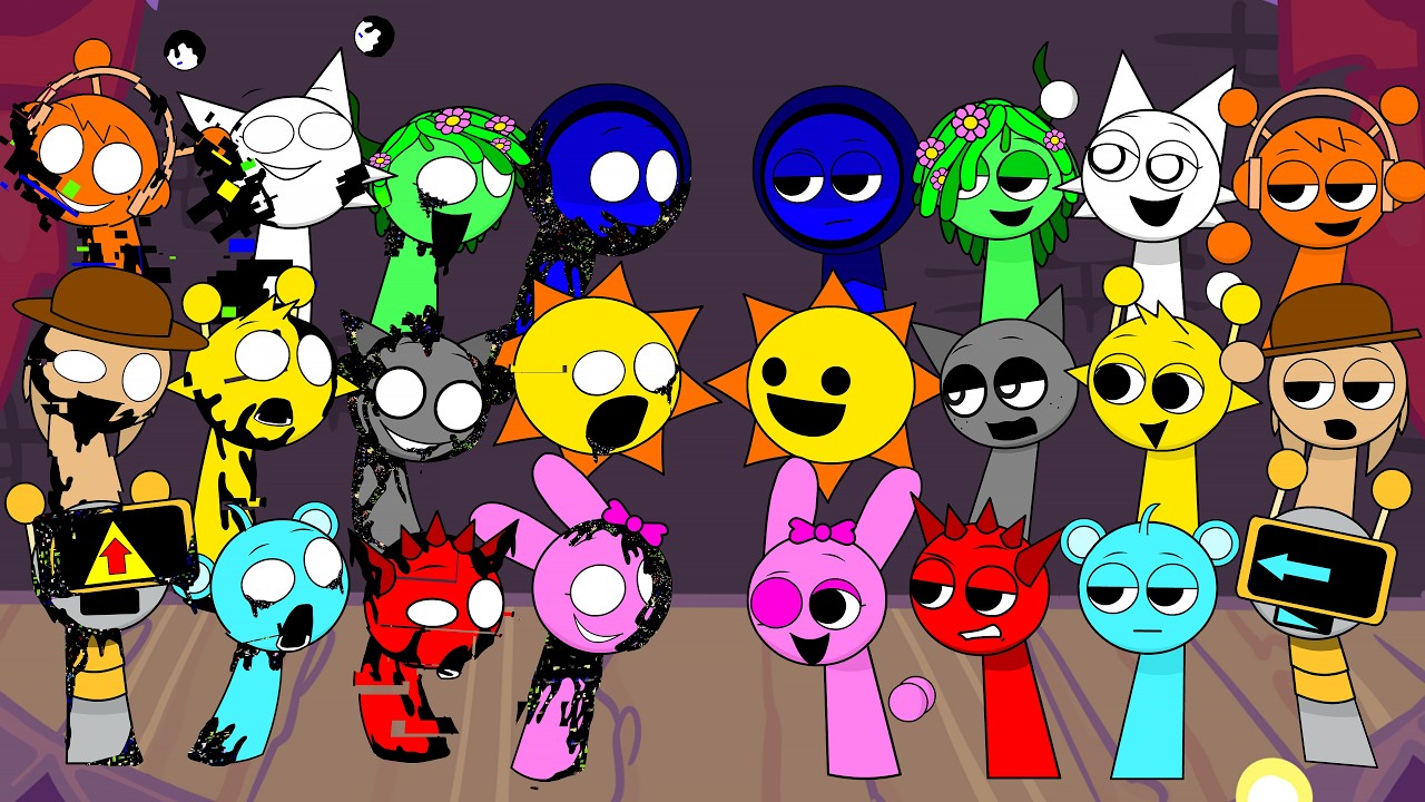 ALL Sprunki Glitched VS Sprunki Normal 🎶 (FNF Blueballed but Sprunki Characters Sing It)