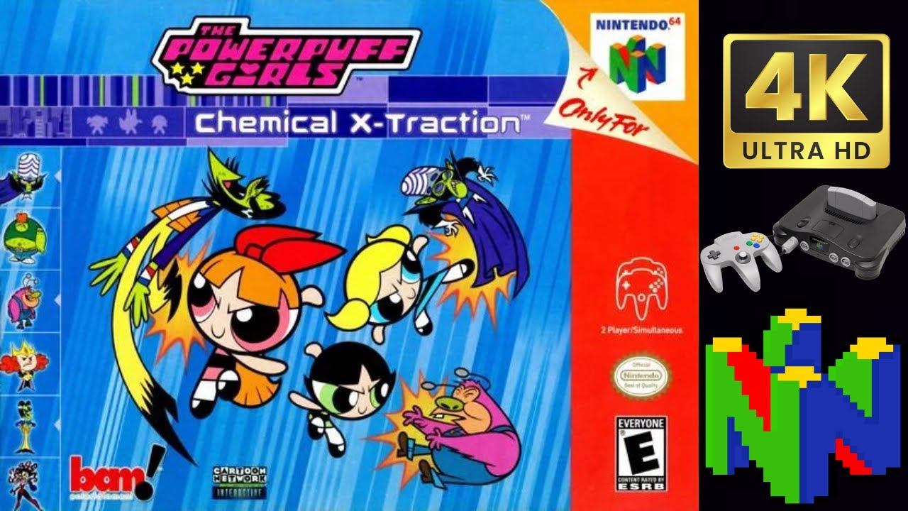 The Powerpuff Girls: Chemical X-Traction — полная история, лонгплей, без комментариев [N64 4K 2160p]
