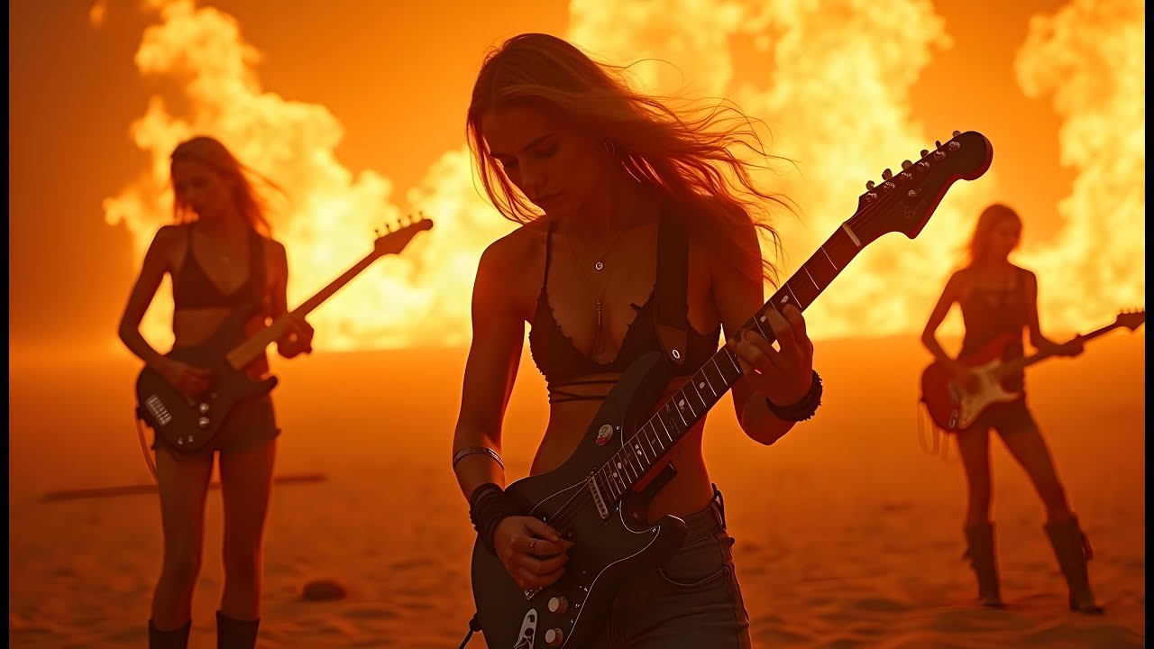 Ai Girls Rock Band - Brainstorm| AI Short Cinematic Clip | EpicVideoCreator (Ace cover)