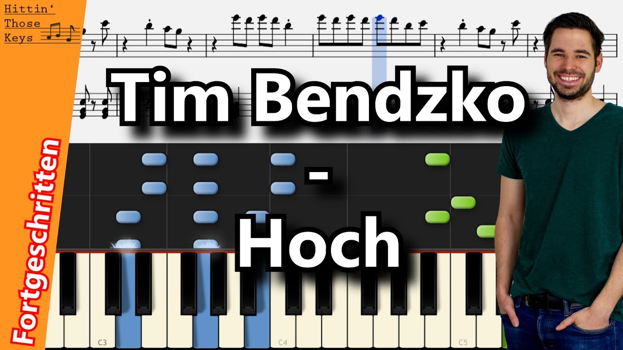 Tim Bendzko - Hoch | Piano Tutorial | German