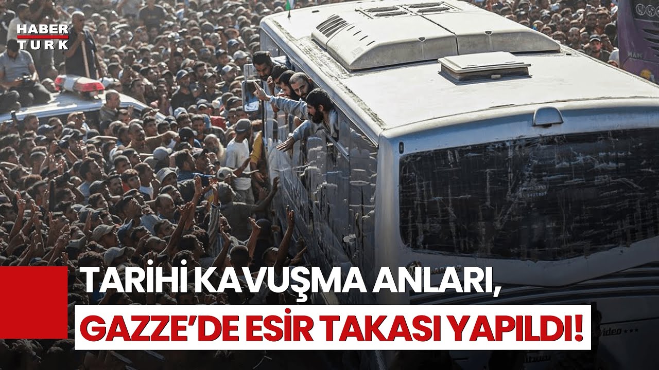 Gazze&rsquo;deki Ateşkes Kapsamında Esir Takası Yapıldı! Filistinliler Coşkuuyla Karşılandı