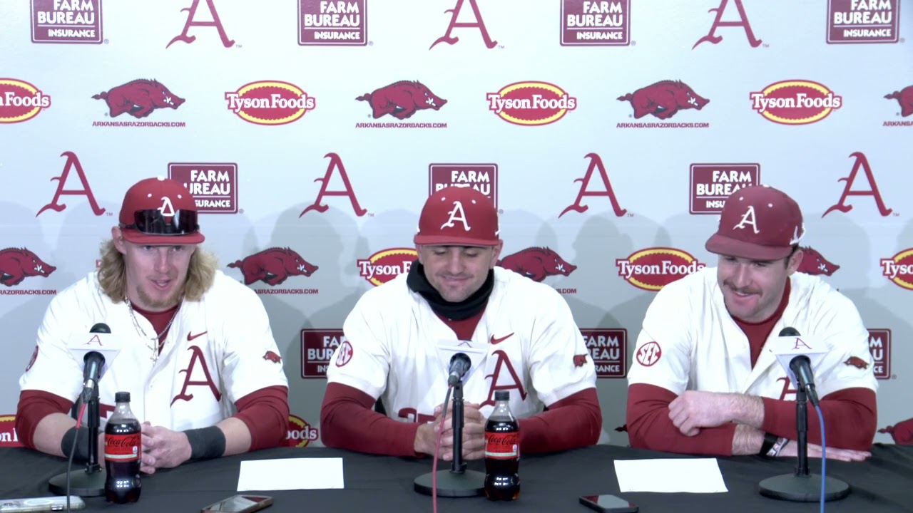 Zack Stewart, Ryder Helfrick, Colin Fisher press conference: Arkansas 11, Xavier 0