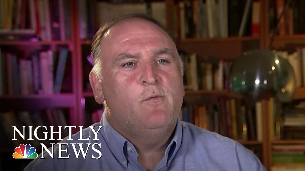 Chef Jose Andres Cooks Up 130K Meals To Feed Hurricane Victims In Puerto Rico | NBC Nightly News